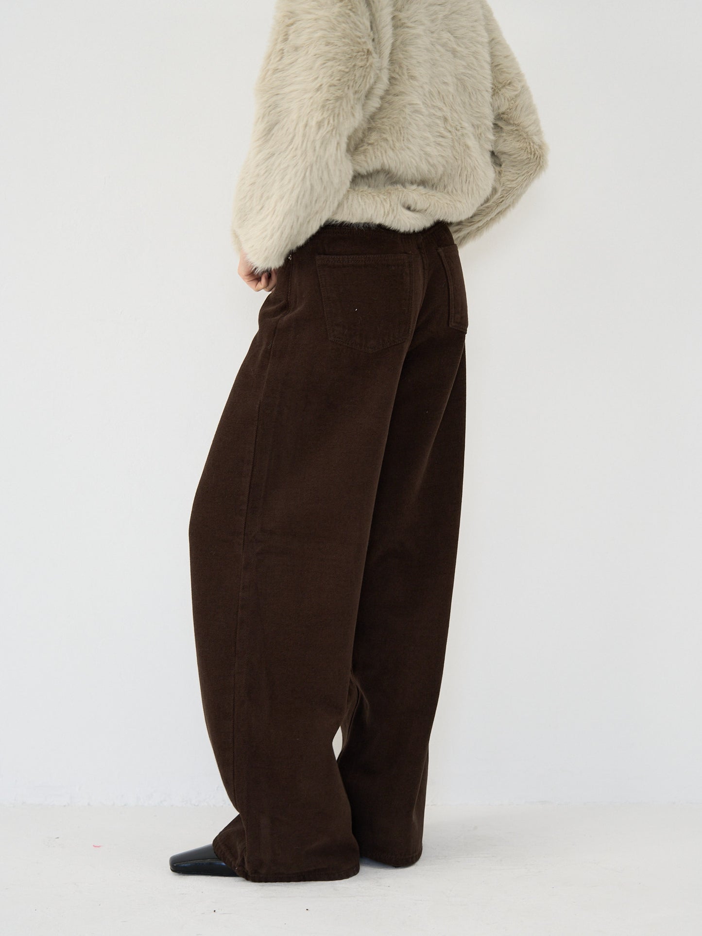 wool wide pants