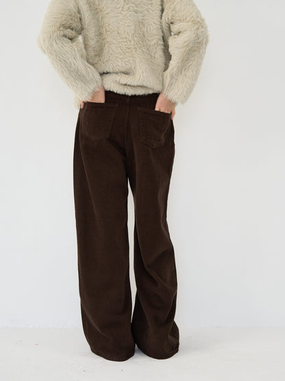 wool wide pants