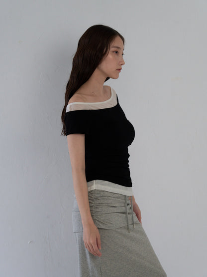 two tone layered T