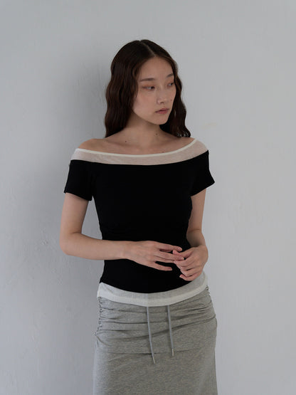 two tone layered T