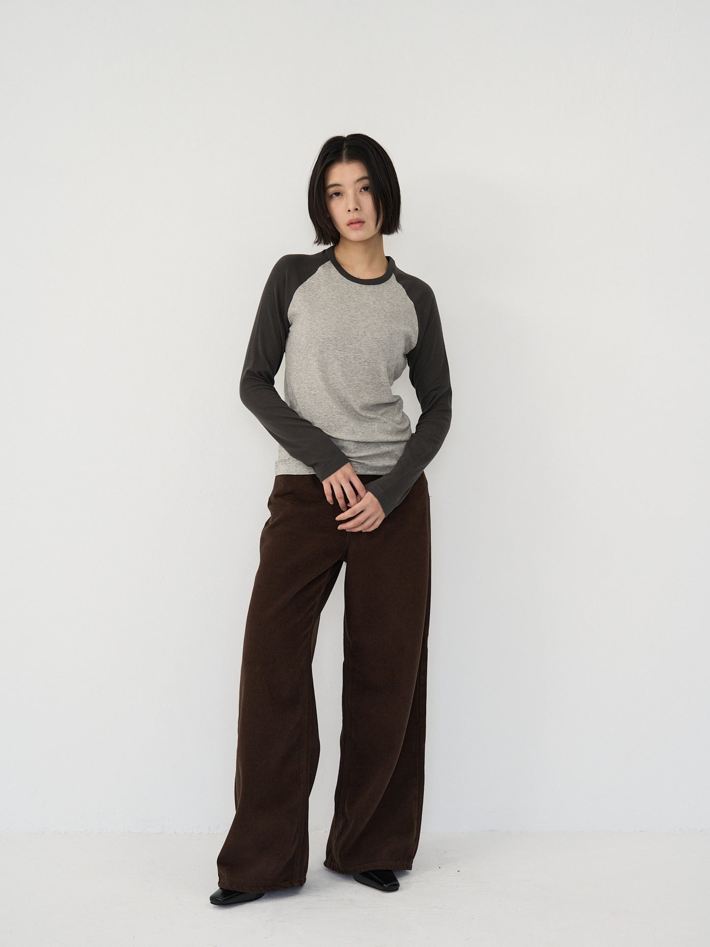 wool wide pants
