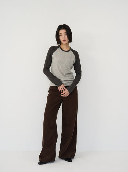wool wide pants