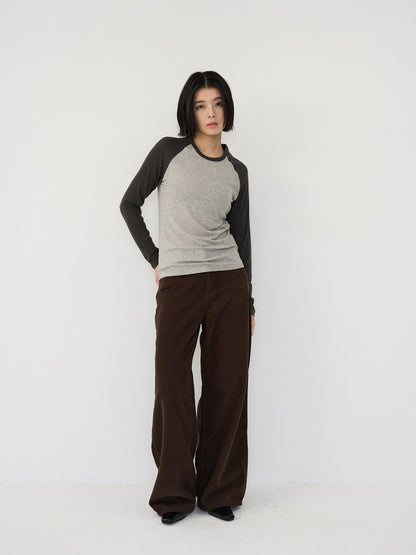 wool wide pants