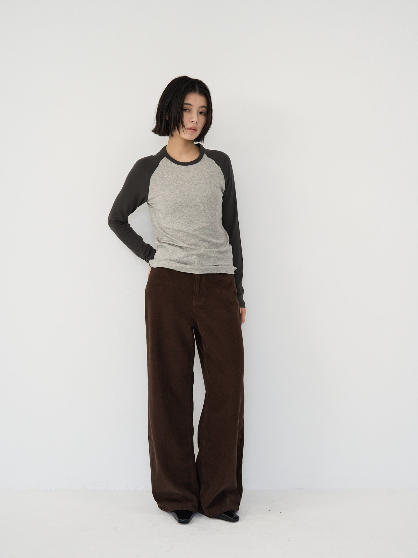 wool wide pants