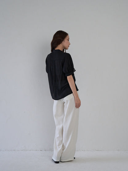 sheer tie blouse