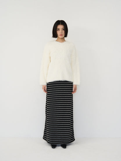 feather knit pullover