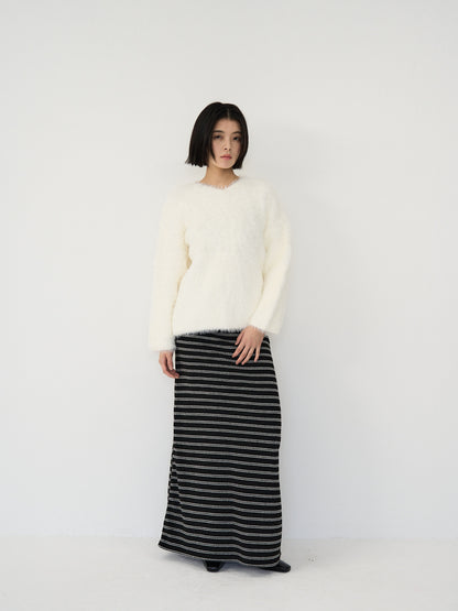 feather knit pullover