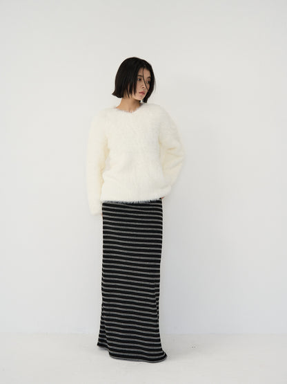 feather knit pullover