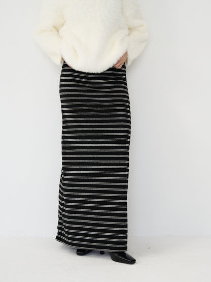 striped knit skirt
