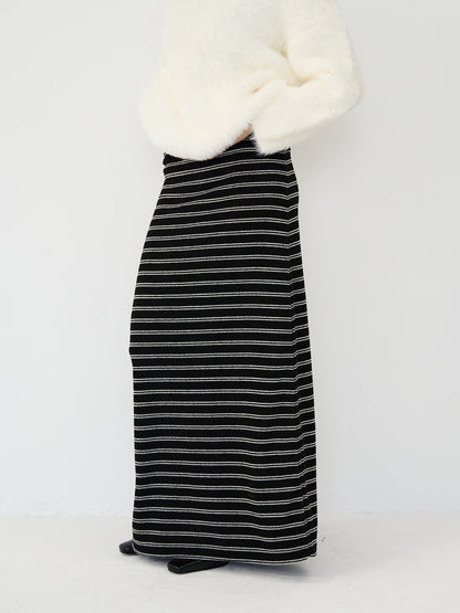 striped knit skirt
