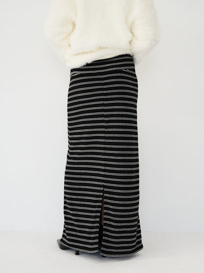 striped knit skirt