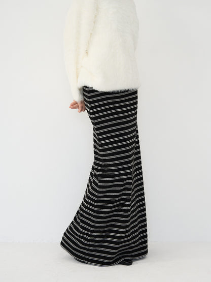 striped knit skirt