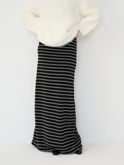 striped knit skirt