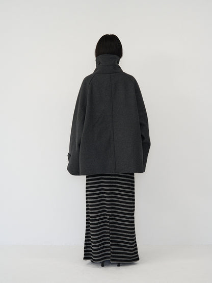 flap pocket wool coat
