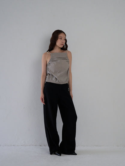 string shoulder wrinkle tops