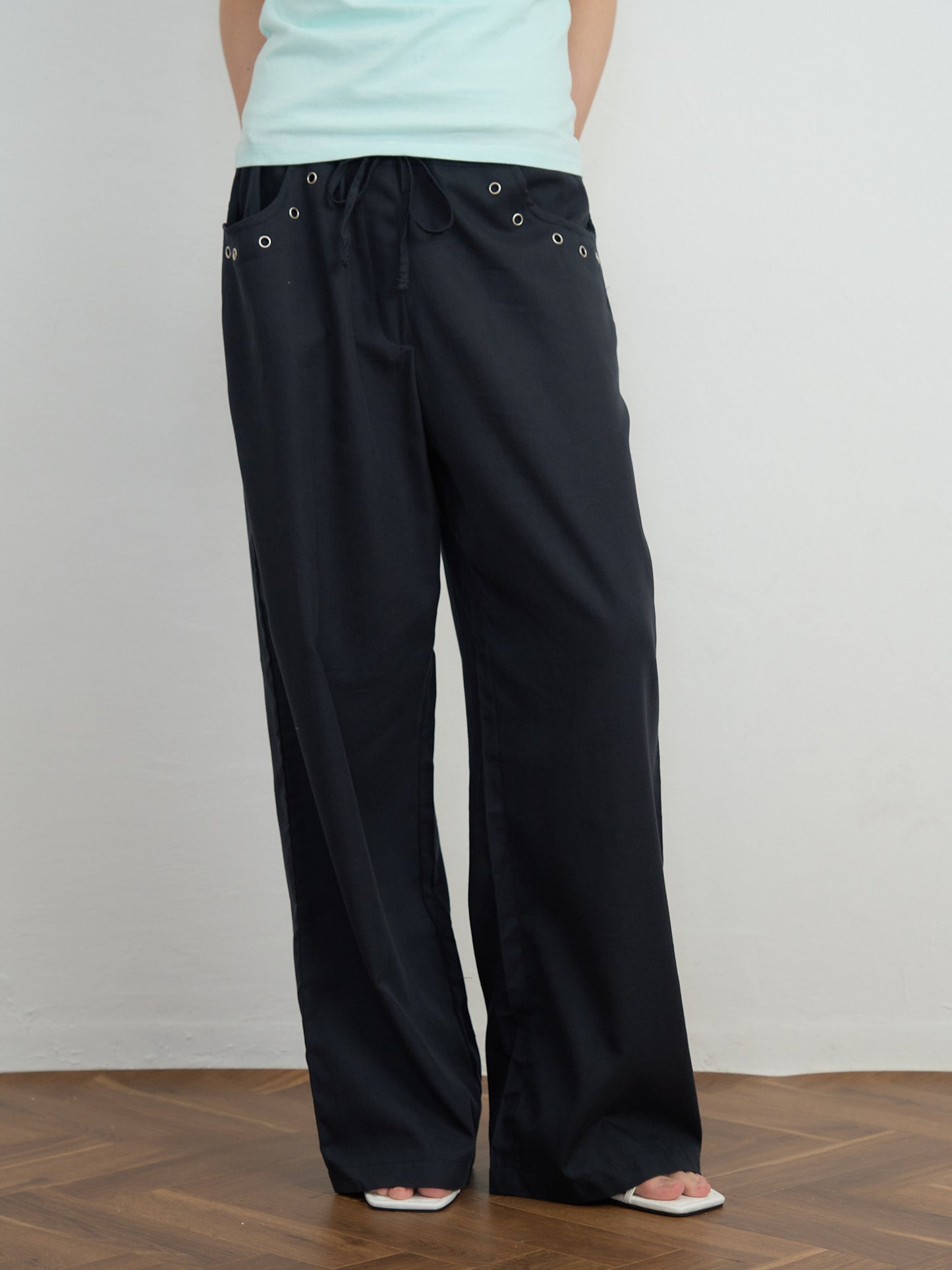 eyelet wide pants