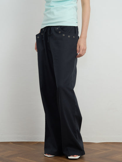eyelet wide pants