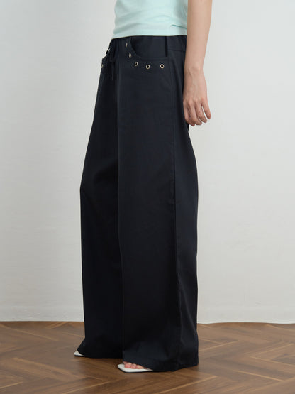 eyelet wide pants