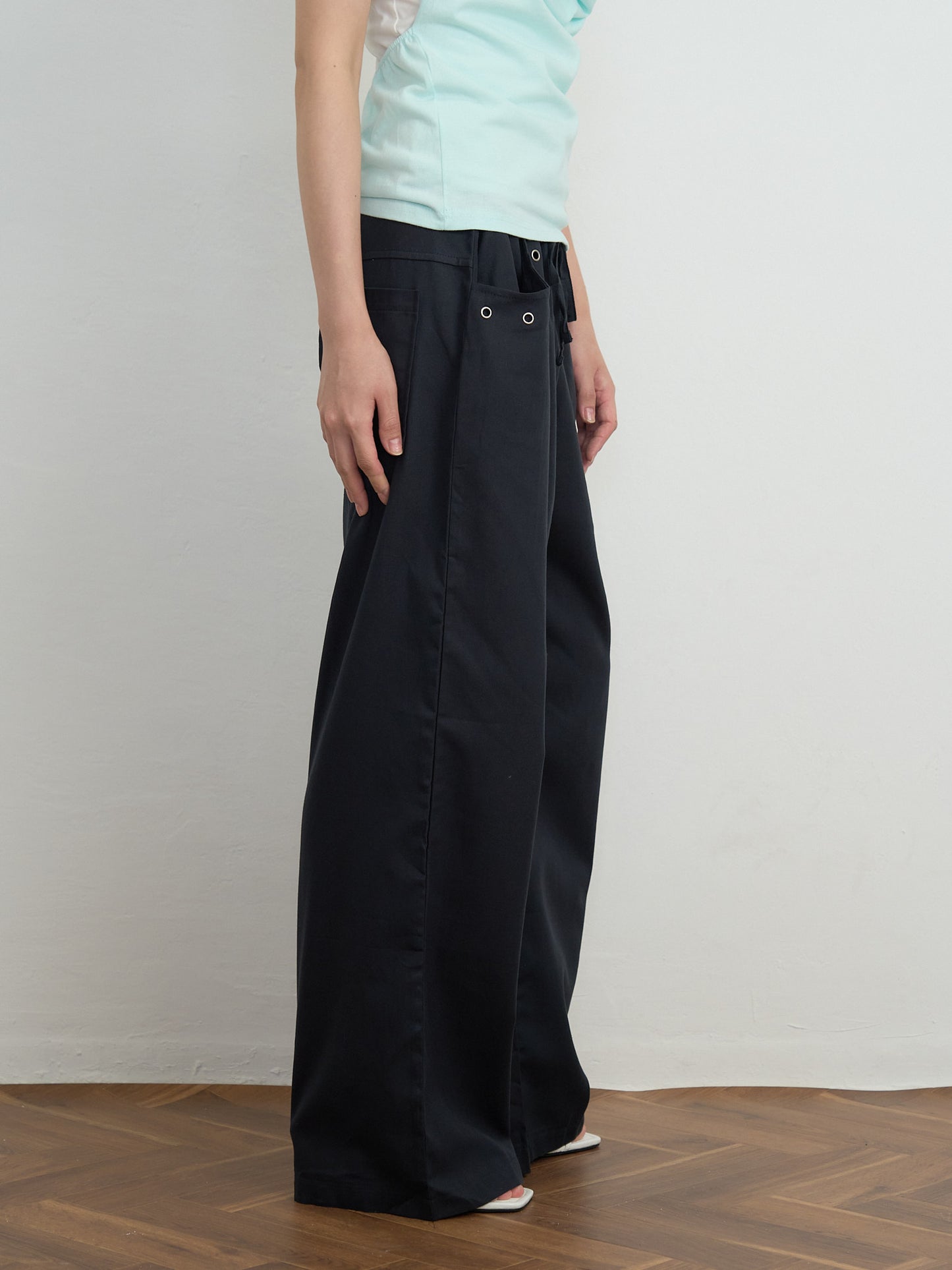 eyelet wide pants