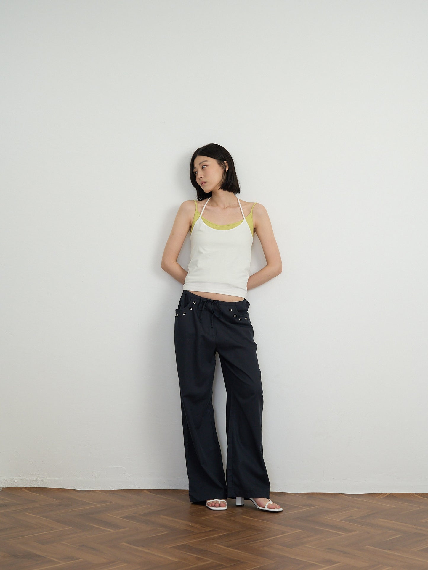 eyelet wide pants