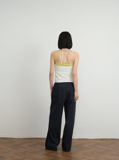 two tone halter cami