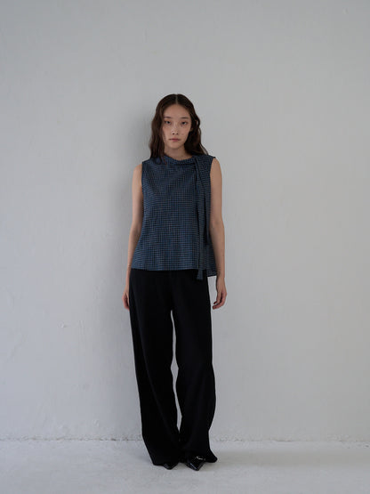 plaid sleeveless