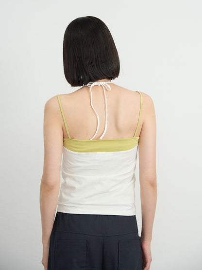 two tone halter cami