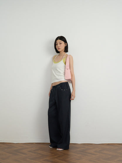 two tone halter cami