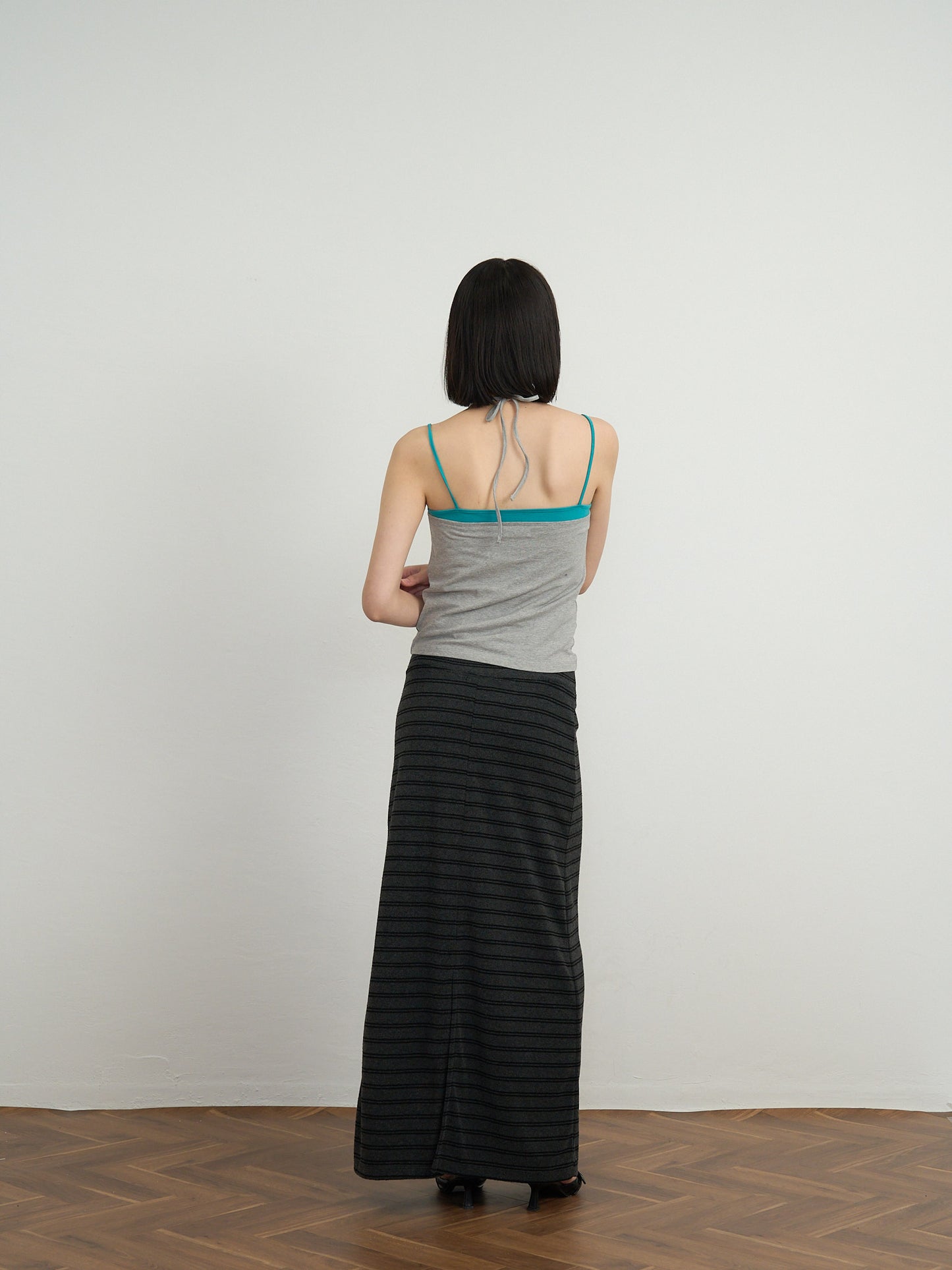 two tone halter cami