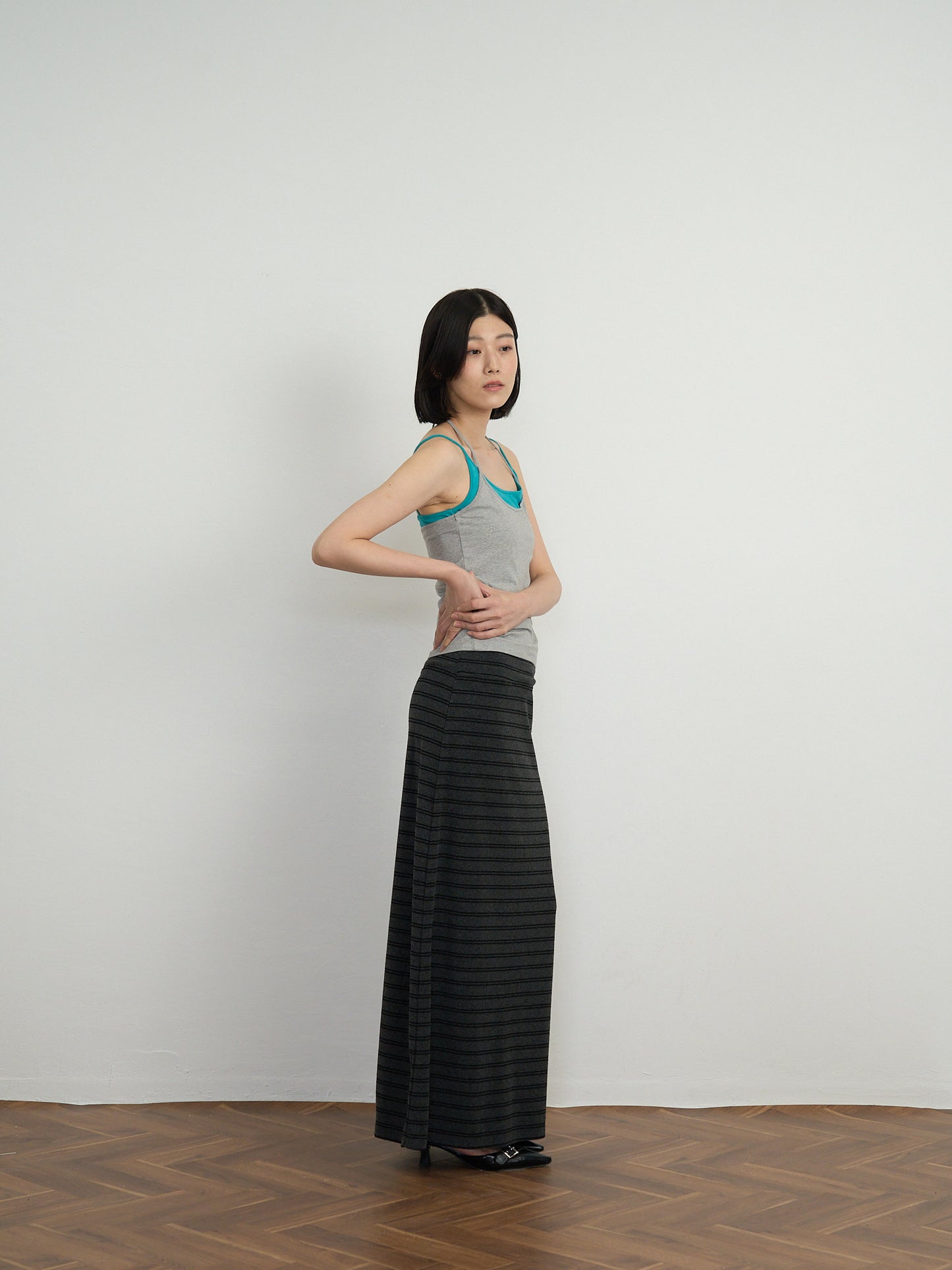 two tone halter cami