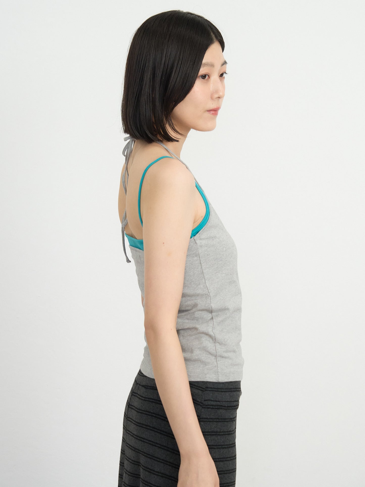 two tone halter cami
