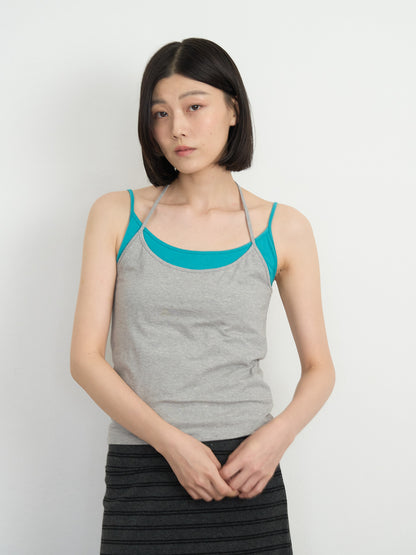 two tone halter cami