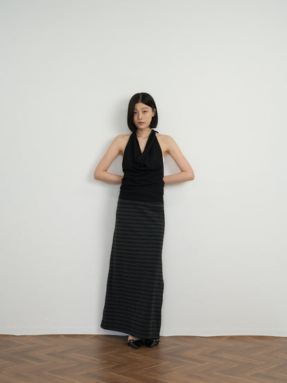 draped halter top