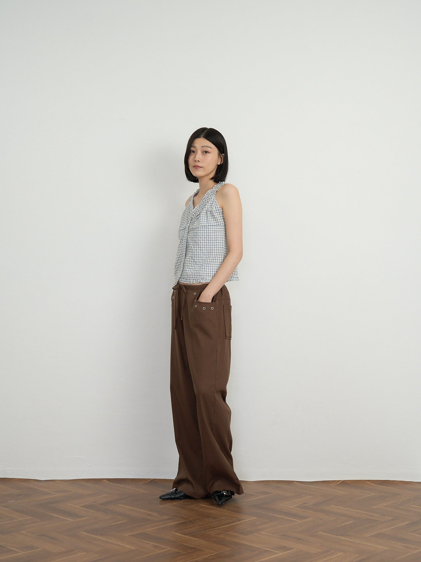 eyelet wide pants