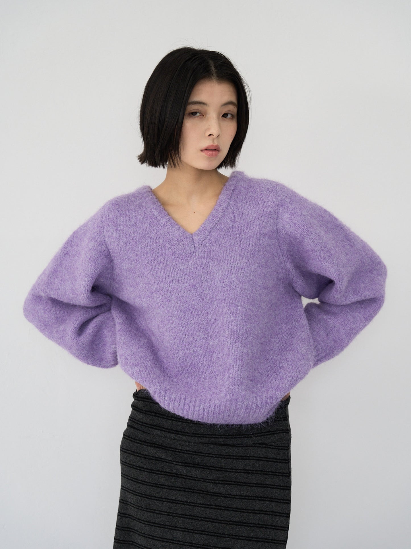 v neck soft knit