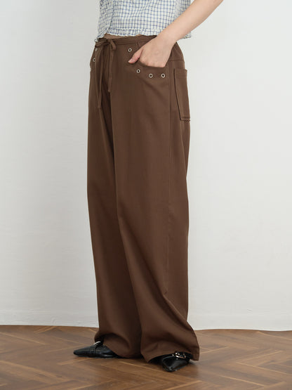 eyelet wide pants