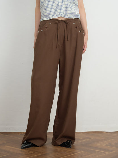 eyelet wide pants