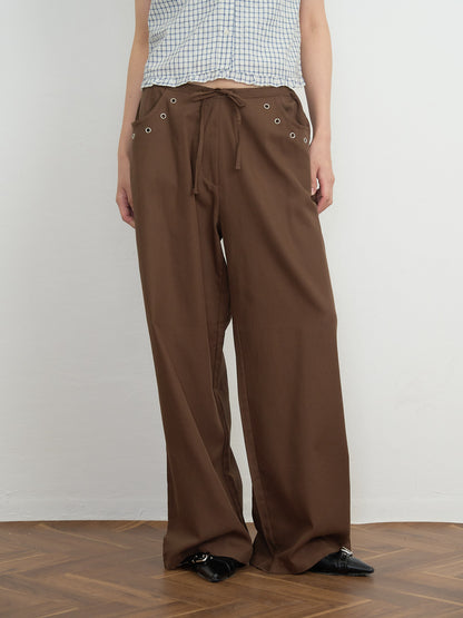 eyelet wide pants