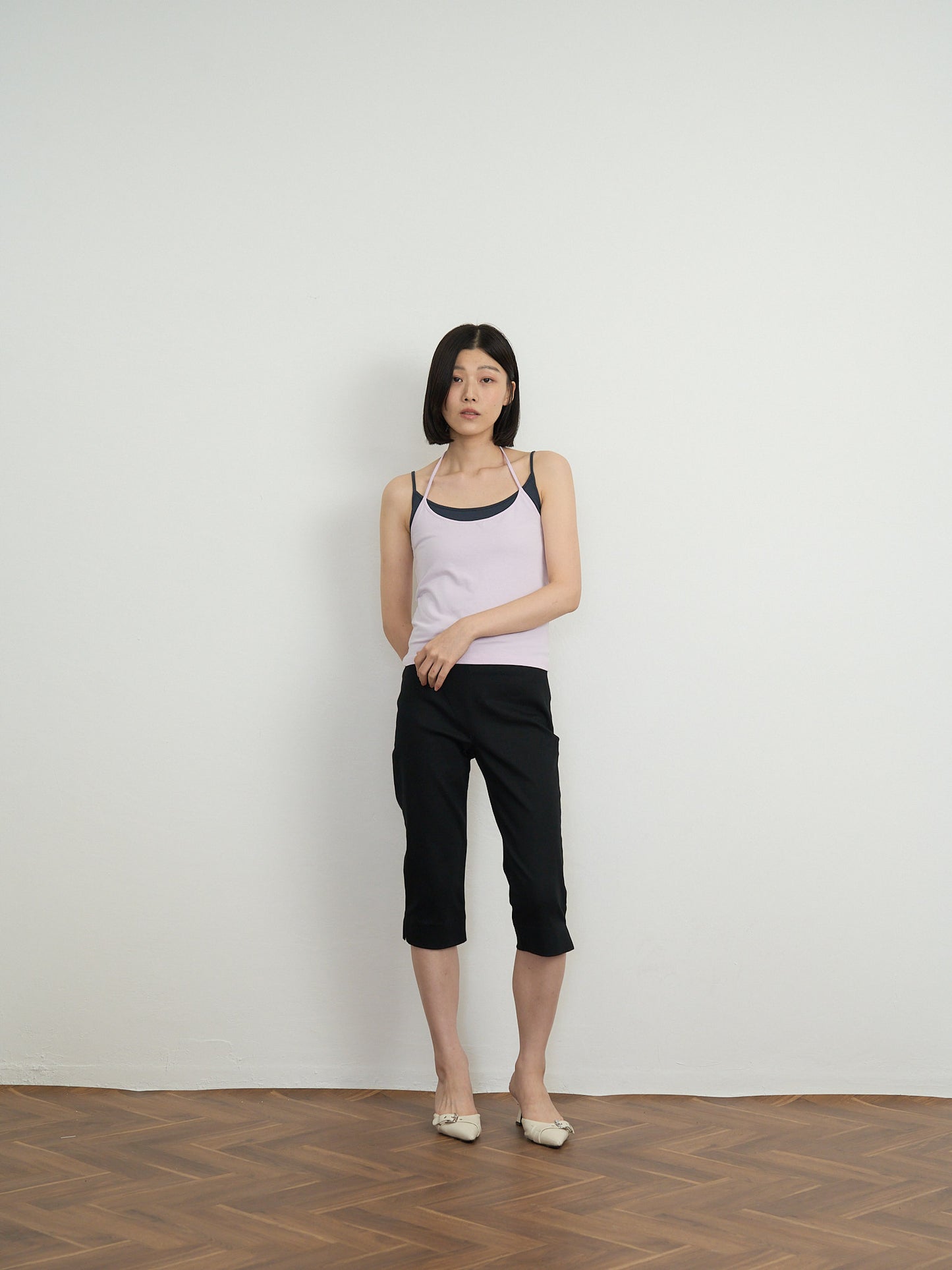 two tone halter cami