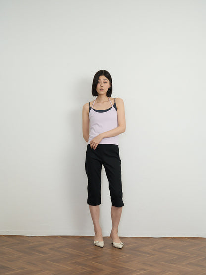 two tone halter cami