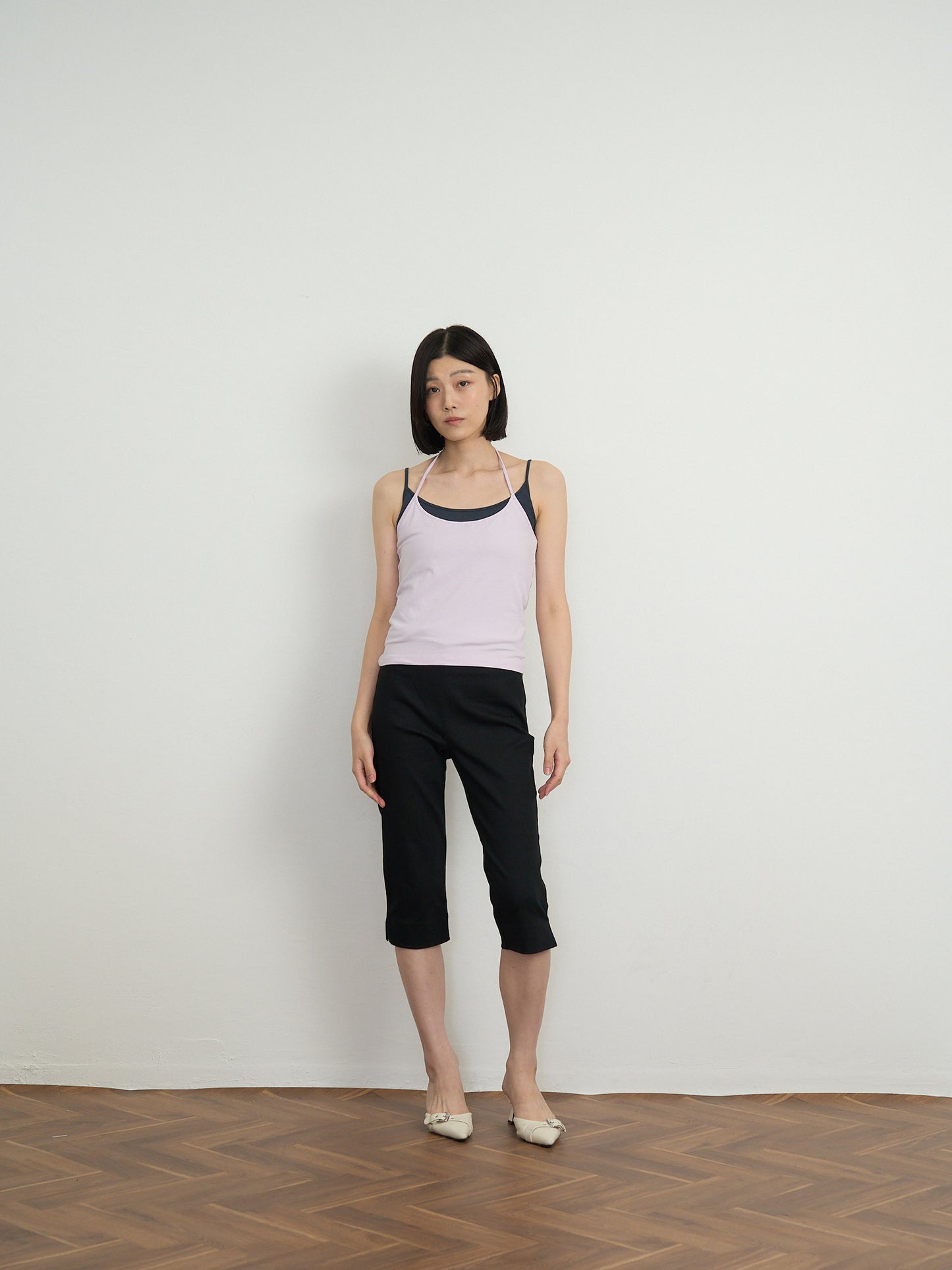 two tone halter cami