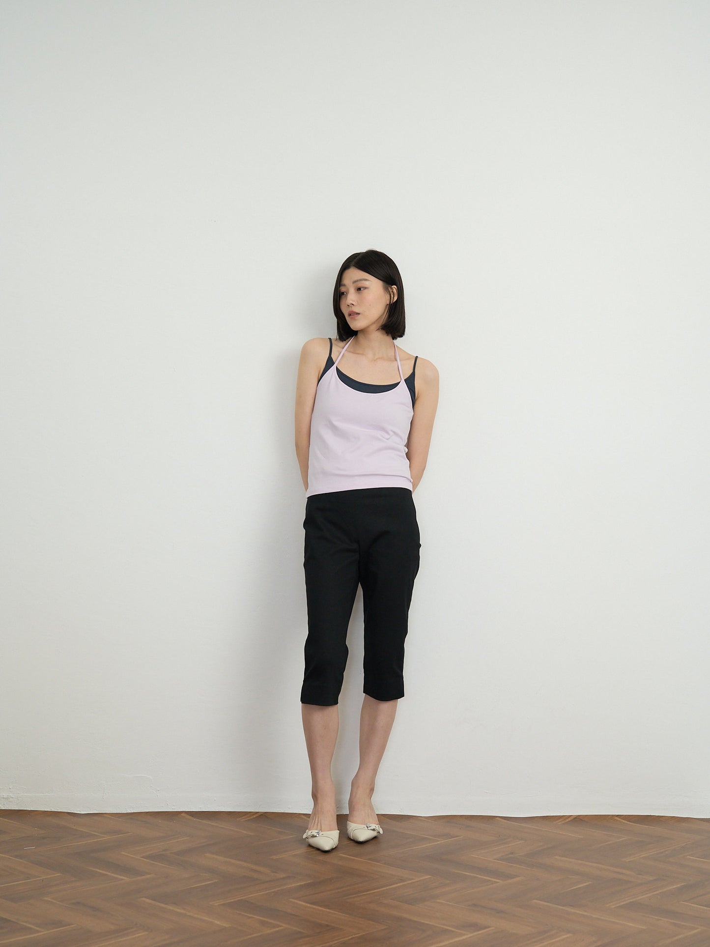 two tone halter cami