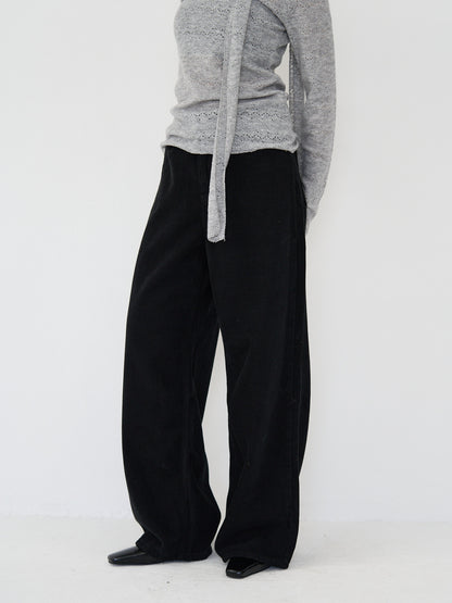 wool wide pants