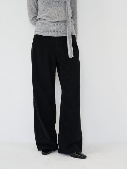 wool wide pants