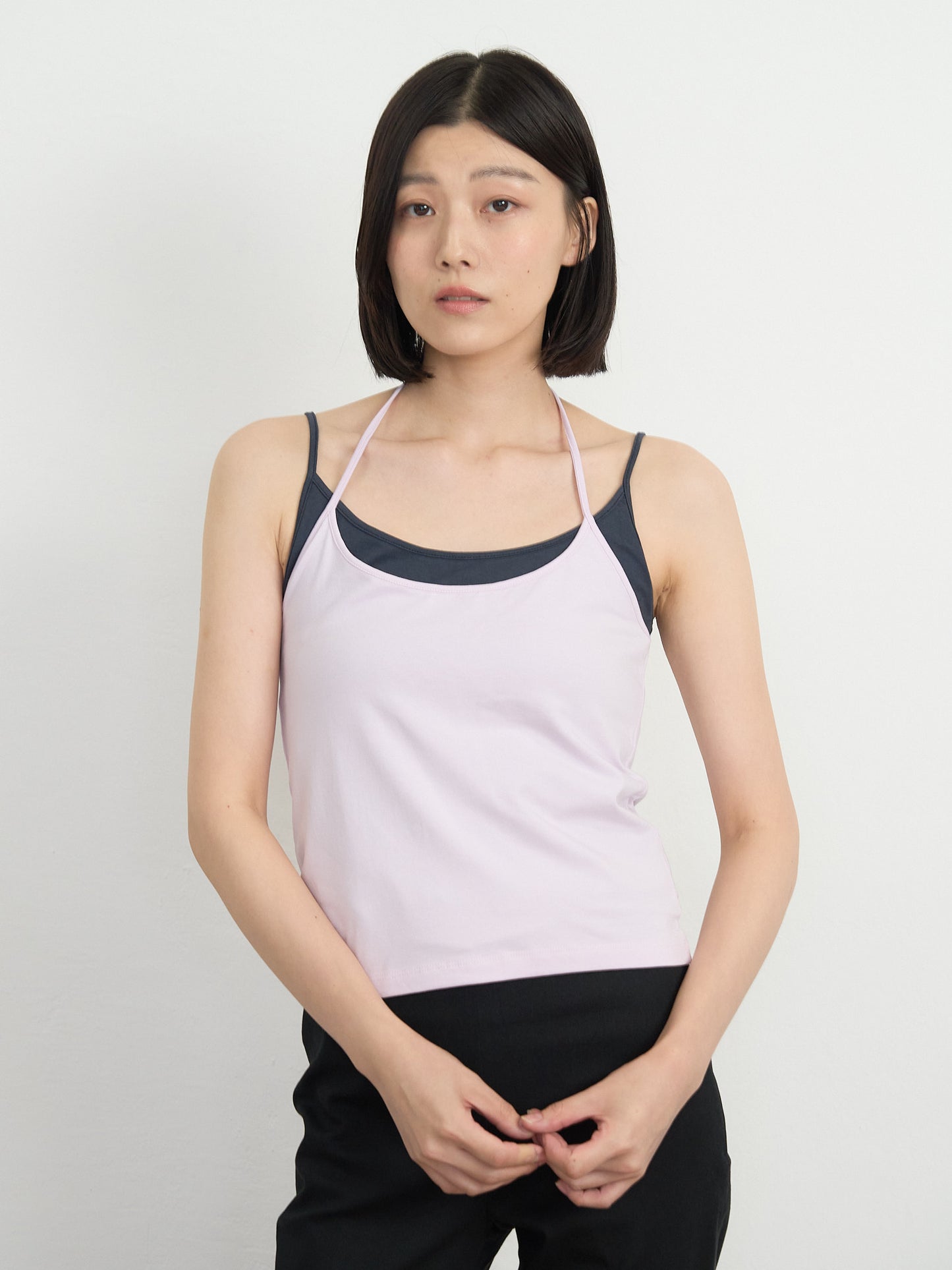 two tone halter cami