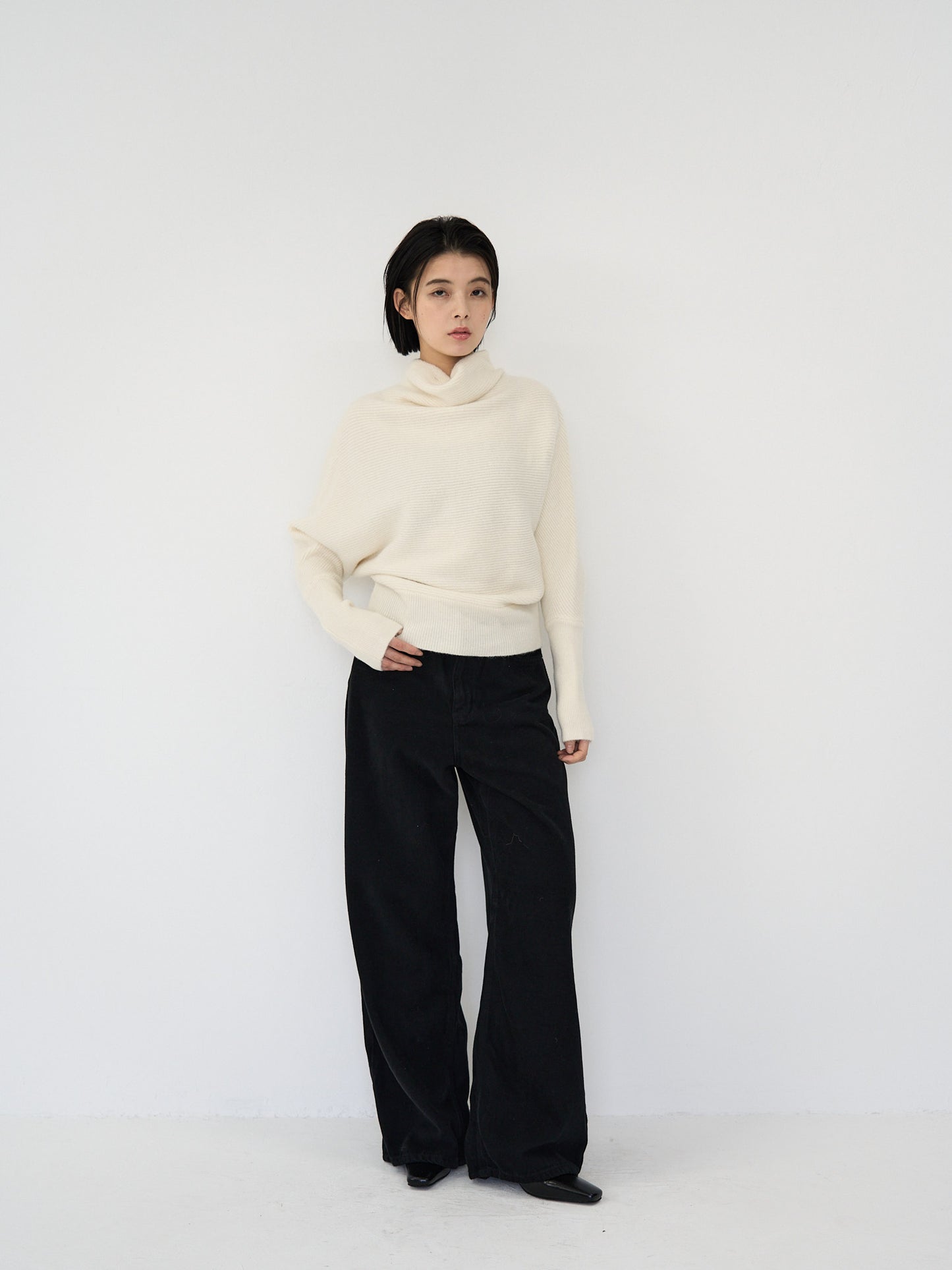 wool wide pants
