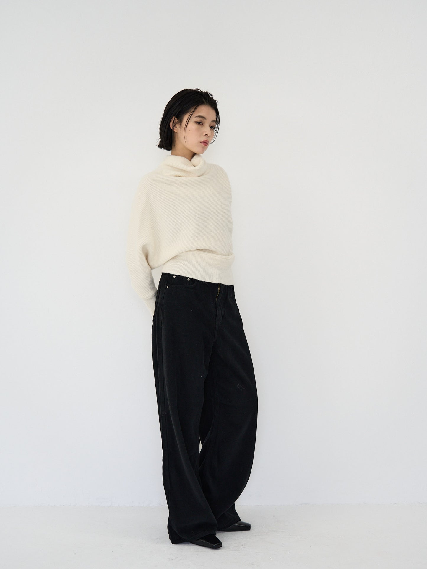 wool wide pants