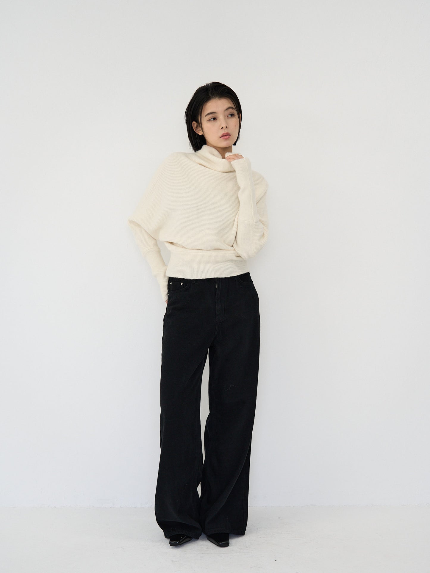 wool wide pants