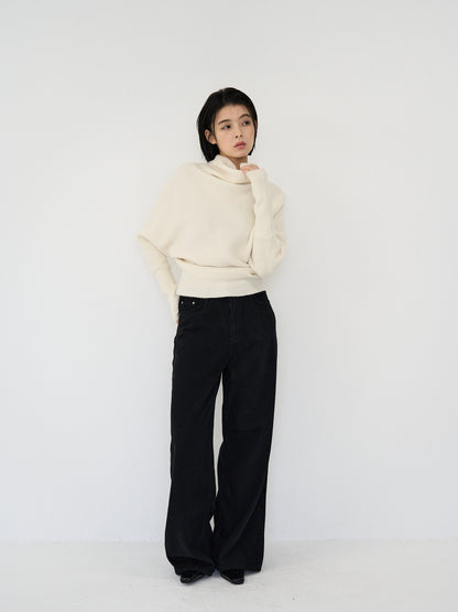 wool wide pants