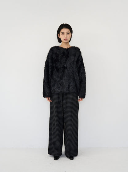 feather knit pullover